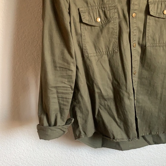 Army green button up - Picture 4 of 5